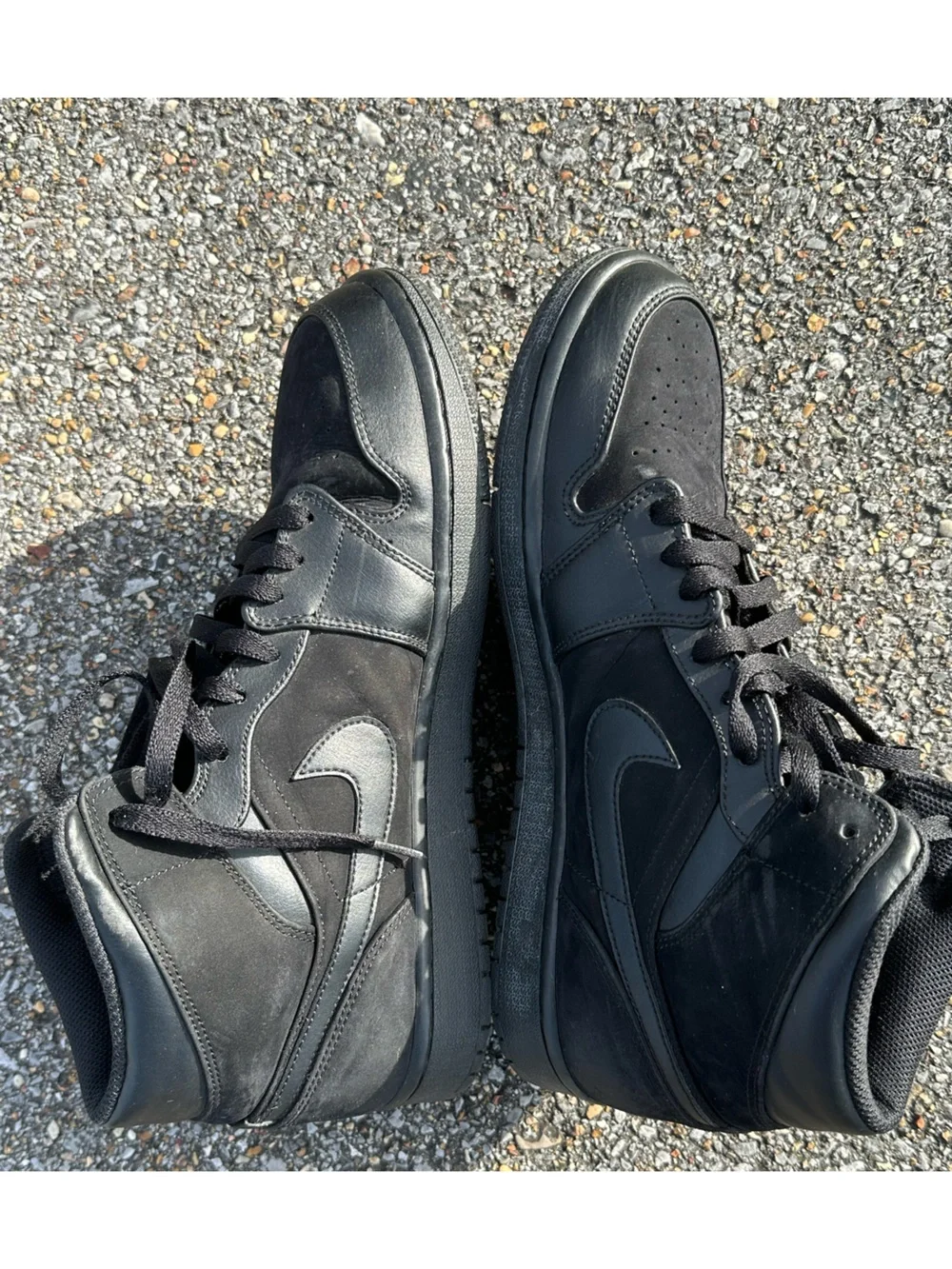 Air Jordan 1 Mid 'Triple Black' 2018 554724-050 Men's 10